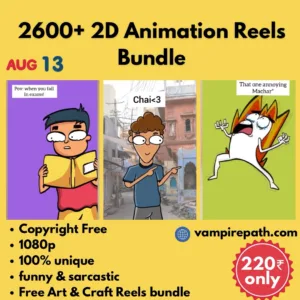 2600+ 2D Animation Reels bundle Hindi
