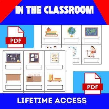 In The Classroom Vocabulary Worksheet In Colorful Illustrative Style